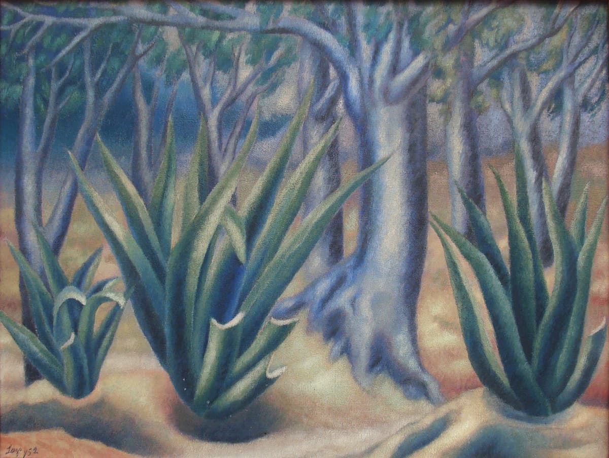 Paisaje con Magueyes by Agustín Lazo