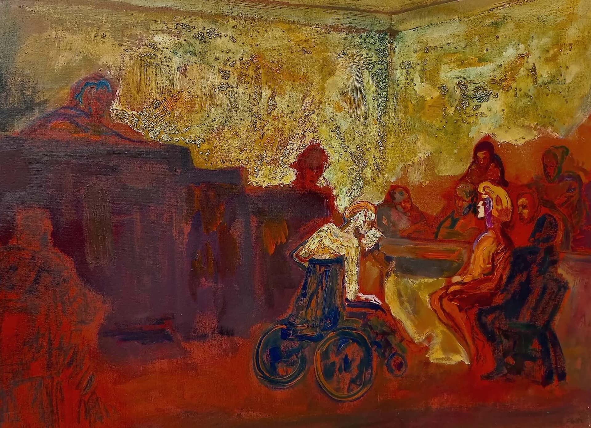 The Court by Luis Filcer, Oil on canvas