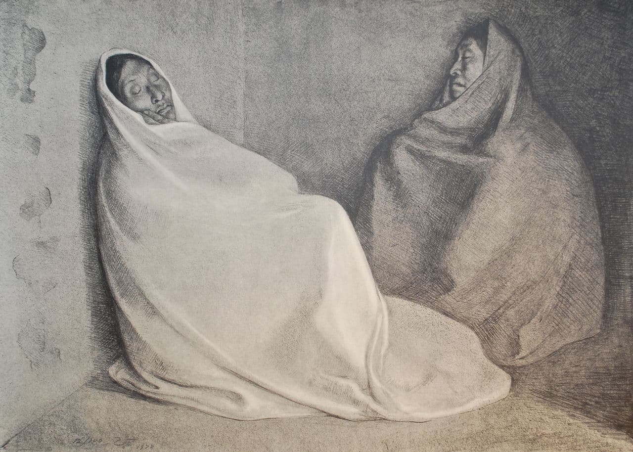 Dos mujeres sentada by Francisco Zúniga