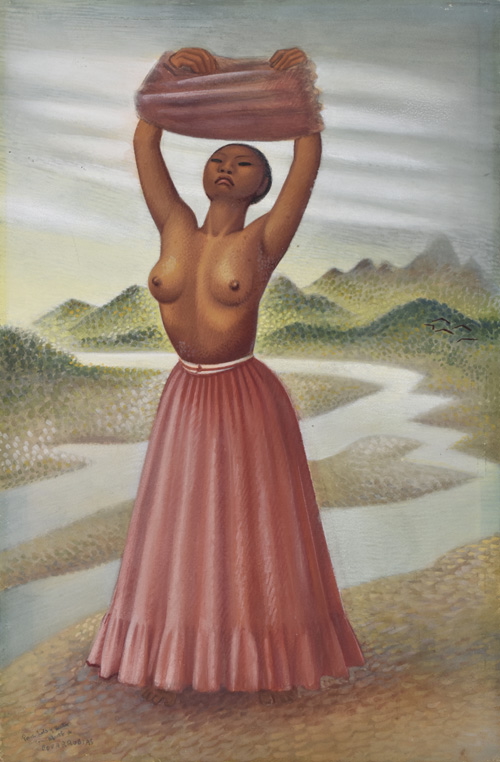 Woman in The Tehuantepec River by Miguel Covarrubias, Work on Paper