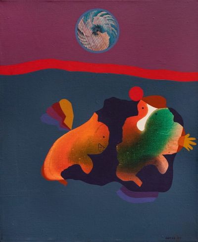 La Fiera Ataca Defiéndase Compadre by Hugo Longa, Painting