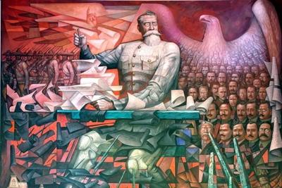 La Constitución de 1917 by Jorge González Camarena, Painting