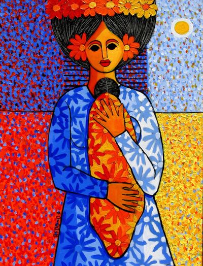 Maternidad by Cándido Bidó, Painting